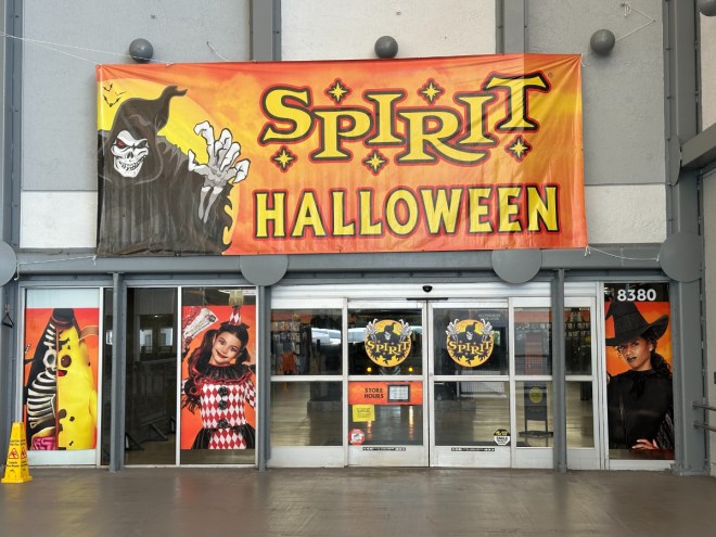 A Spirit Halloween storefront in Miami.