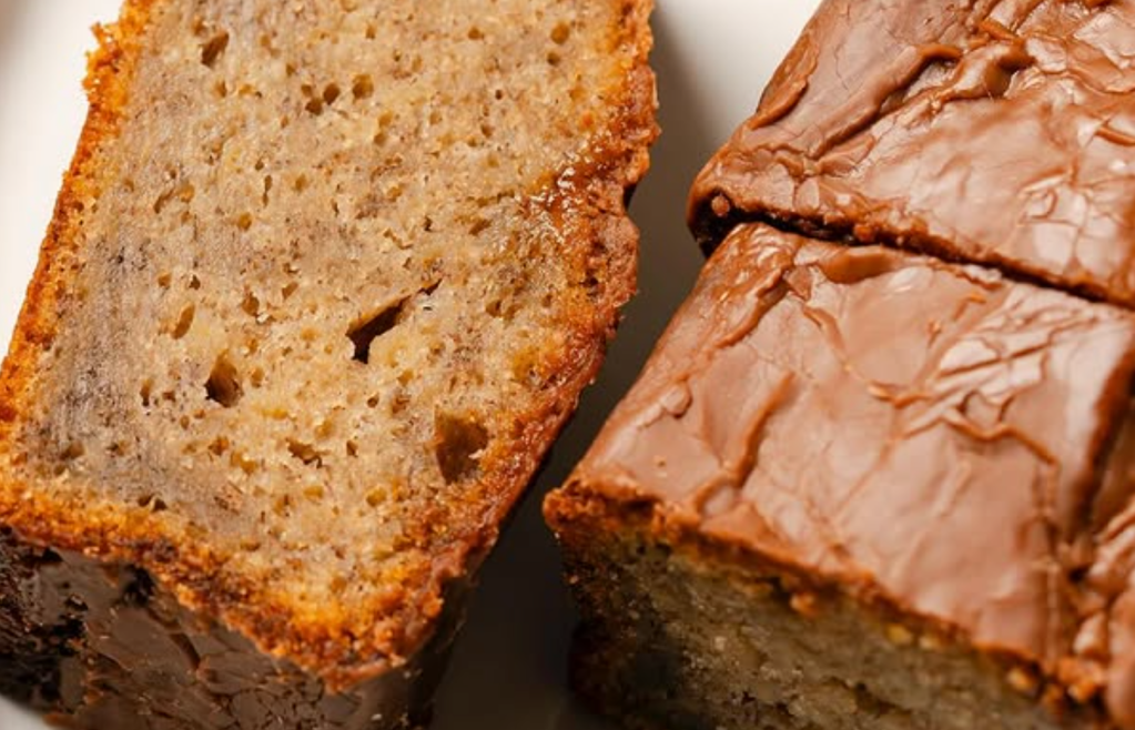 a banana bread slice