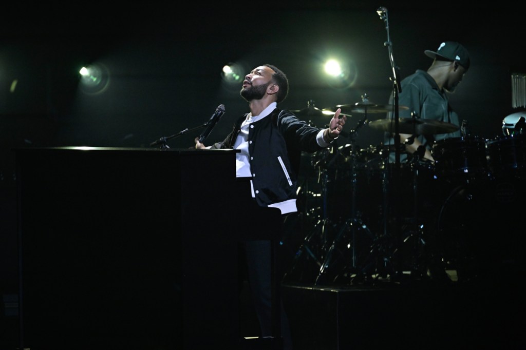 John Legend performs in concert during “Get Lifted 20th Anniversary Tour” at Hard Rock Live at Seminole Hard Rock Hollywood on Oct. 26, 2025 in Hollywood, Florida.