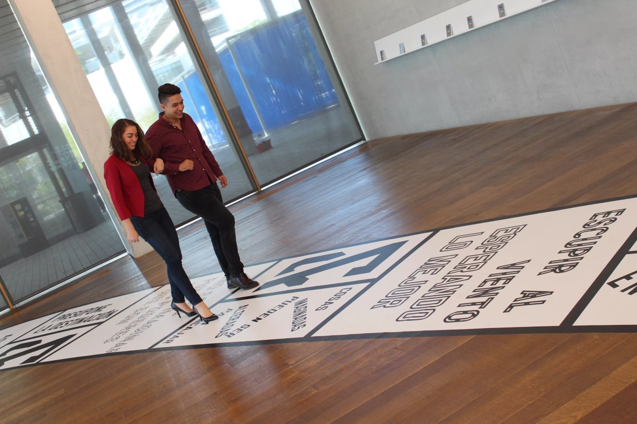 Hopscotch Across Lawrence Weiner’s <i>Out of Sight</i> at PAMM
