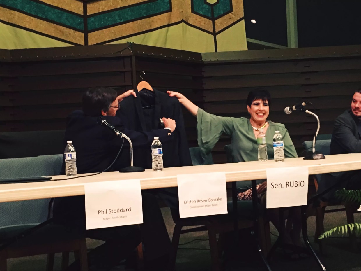 No-Show Marco Rubio Replaced With Empty Suit at Citizens’ Town Hall