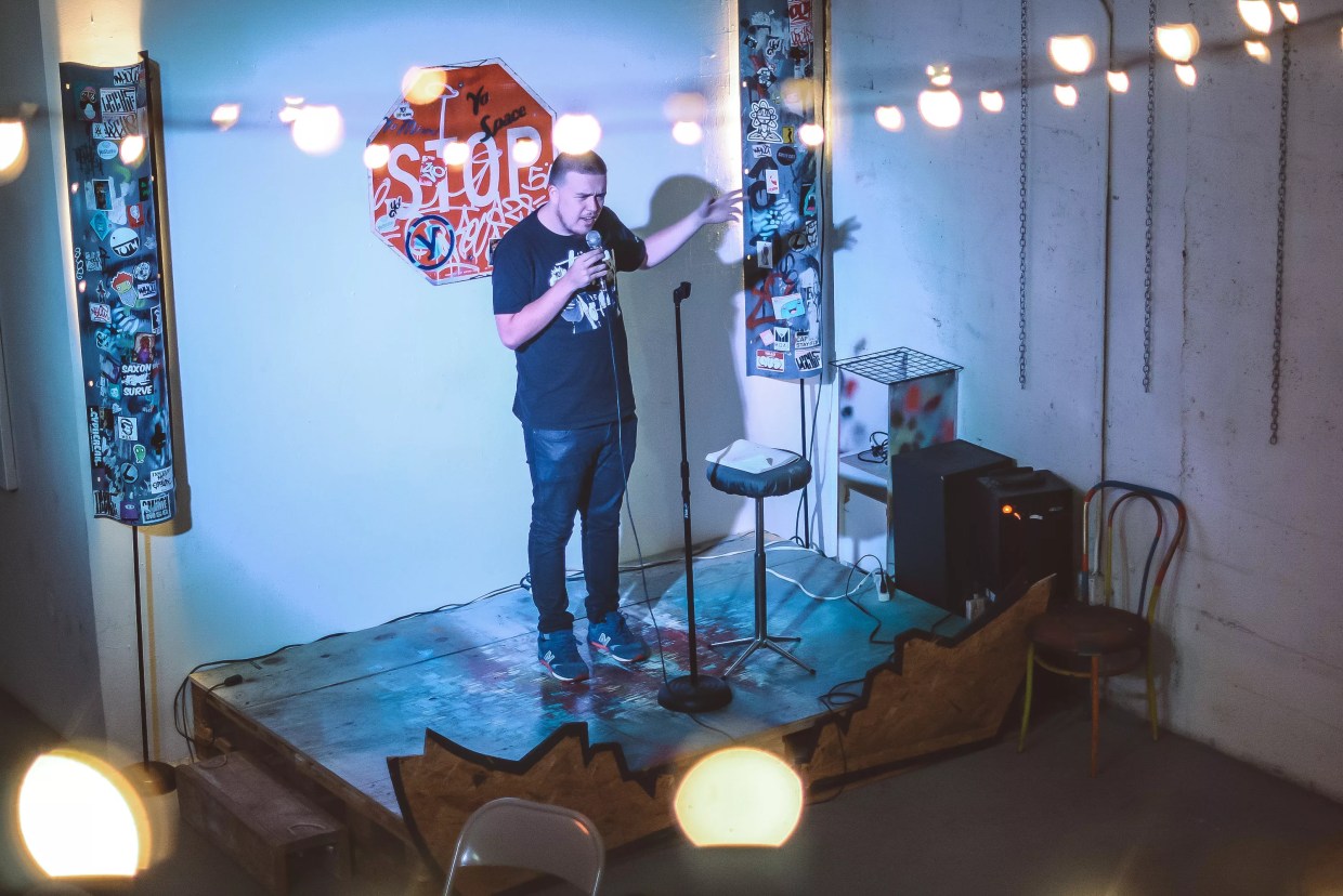 This Month’s Sh!ts n’ Giggles Open Mic & Sticker Swap Gets a Street-Art Twist