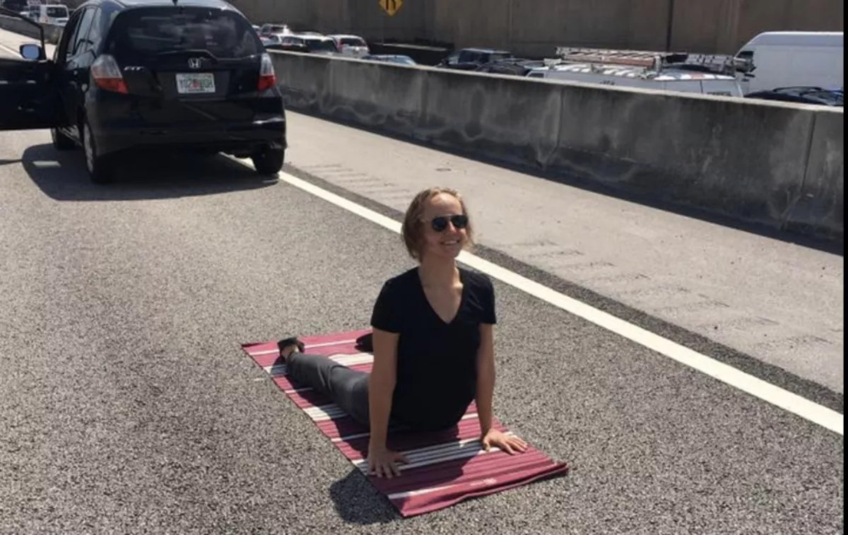 Miami Traffic Is So Bad That I Did Yoga on the Highway