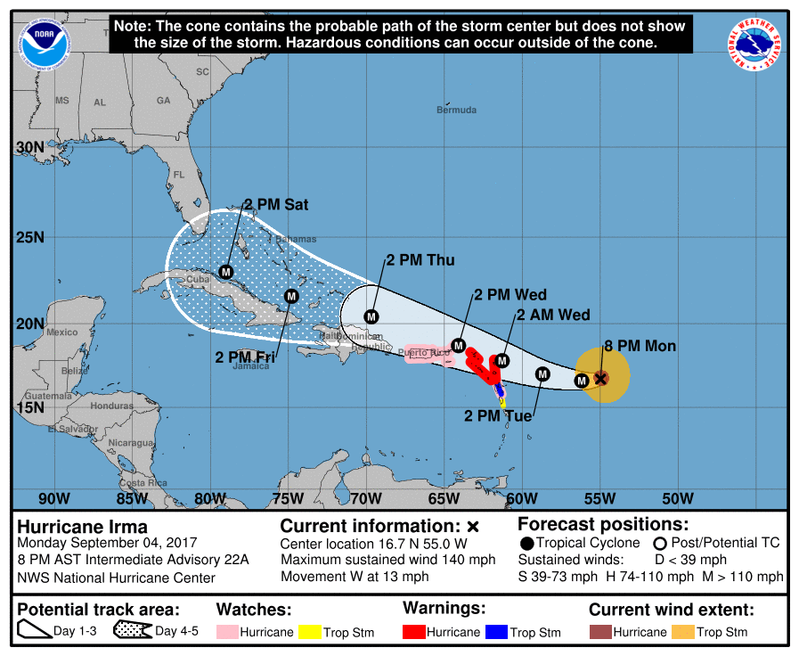 Scott Declares Emergency as Hurricane Irma Heads Toward Florida UPDATED