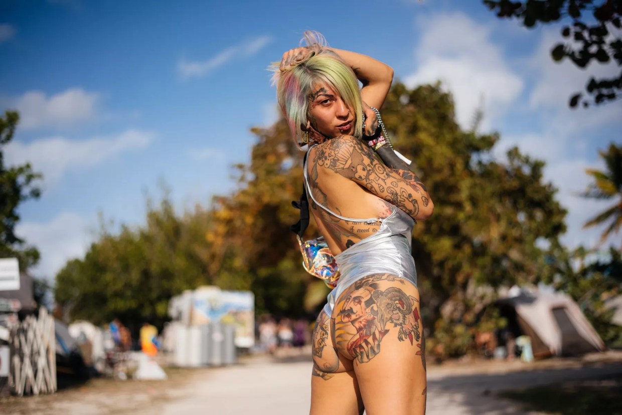 Love Burn Brought Group Hugs, Raver Fashion, and Dinosaur Installations to Virginia Key