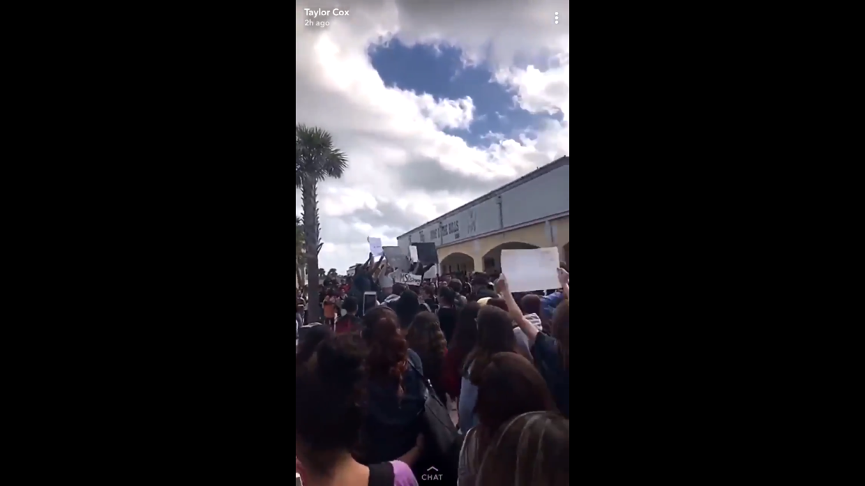 Hundreds of South Florida Students Walk Out to Demand Gun Restrictions