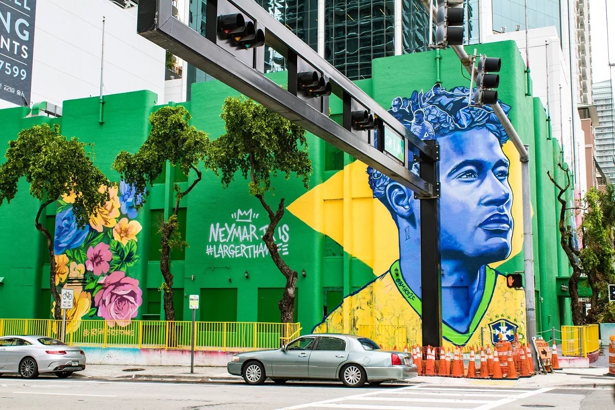 Neymar Mural Goes Up in Miami Just in Time for the World Cup