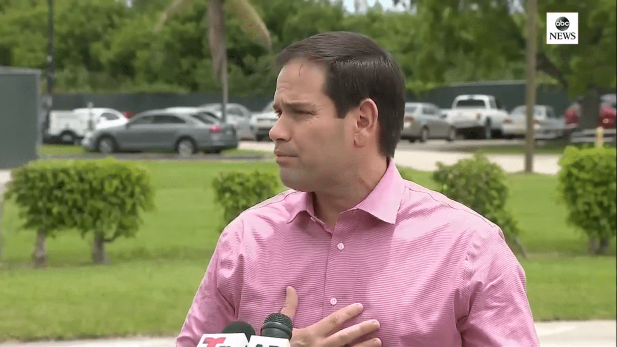 Local Heroes Shout at Immigration Hypocrite Marco Rubio Outside Homestead Camp