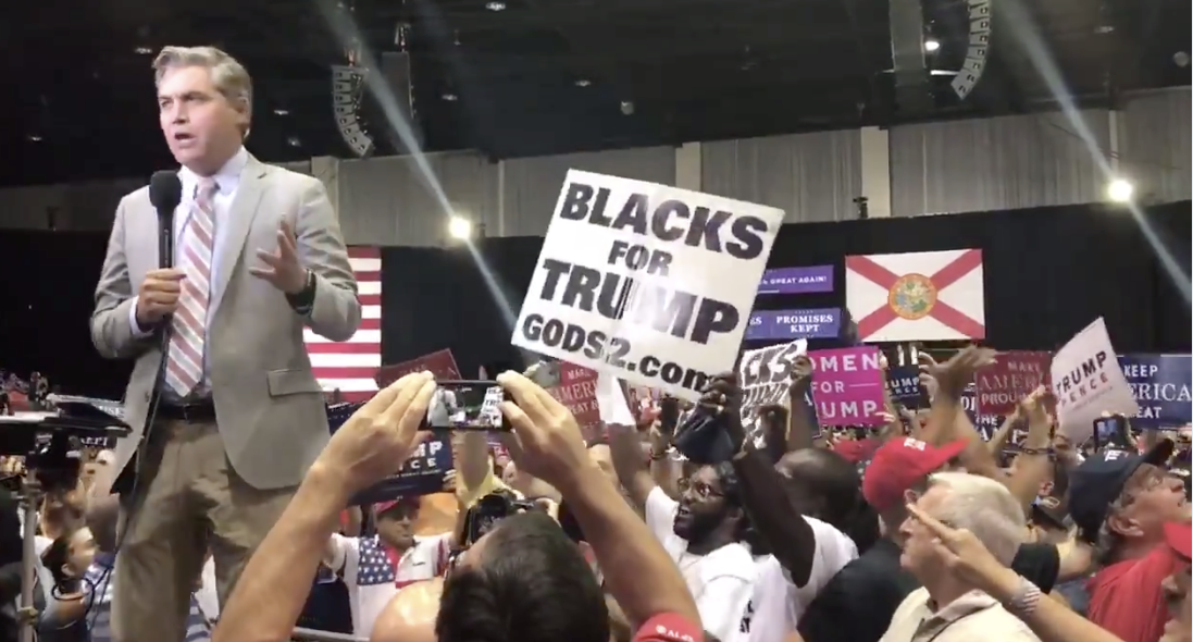 Ex-Member of Murderous Miami Cult Leads Press-Bashing Chant at Tampa Trump Rally