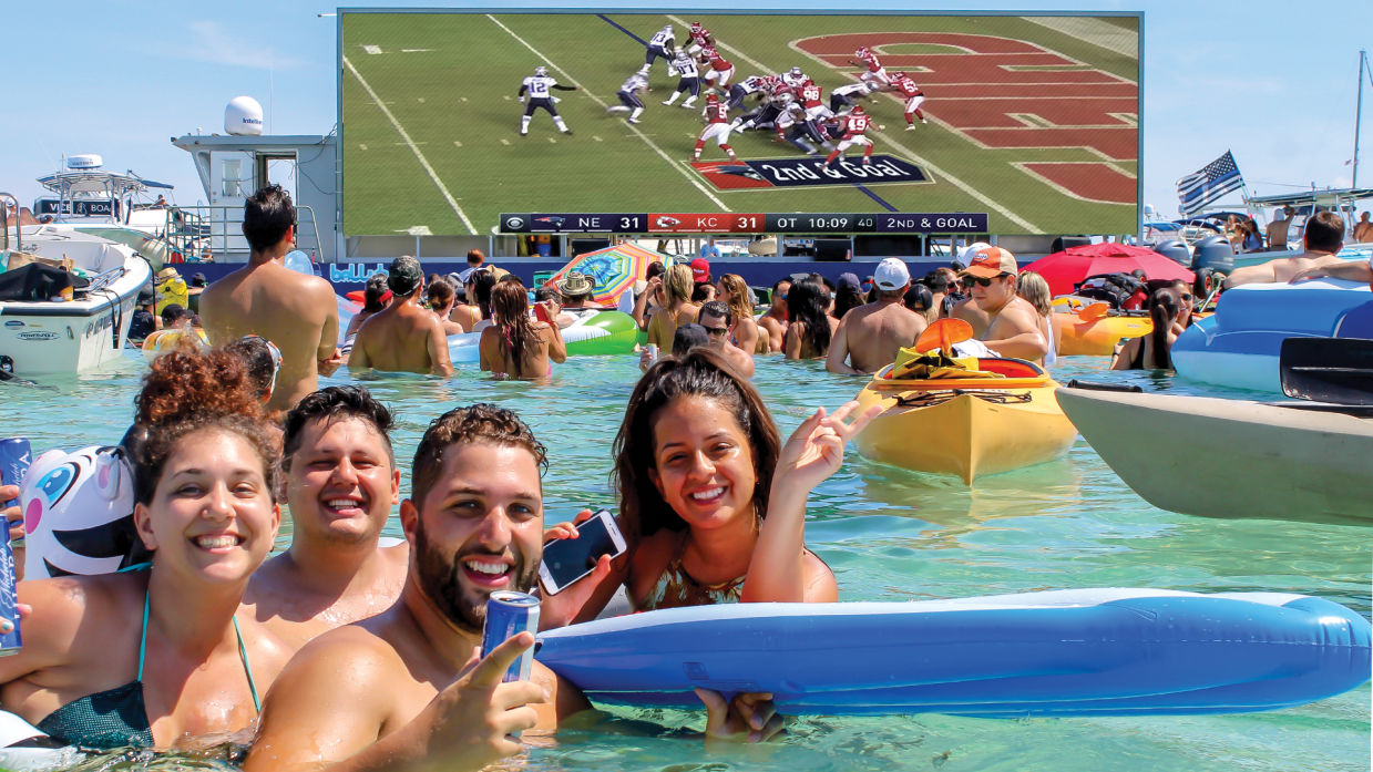 Yes, You Can Watch the Super Bowl on a 46-Foot Screen on the Beach