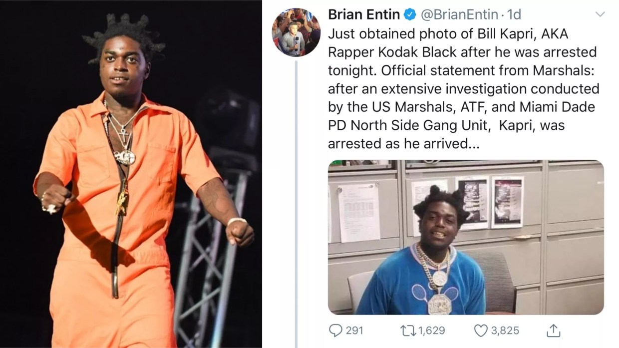 Kodak Black’s Lawyer Furious After Miami-Area Cops Leaked Arrest Photo to Media