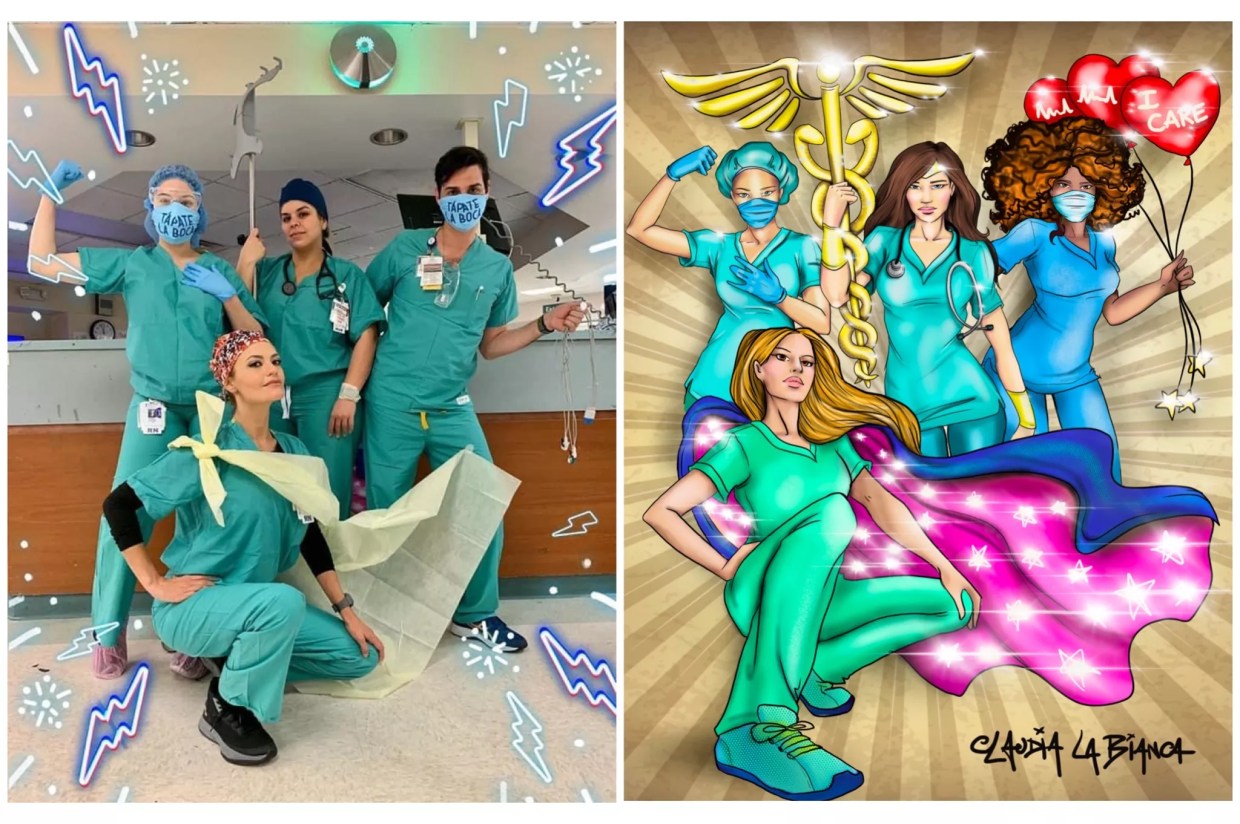 Claudia La Bianca’s Murals Celebrate Healthcare Workers as Everyday Superheroes