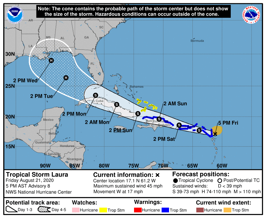 Miami Might Be Spared From Tropical Storm Laura