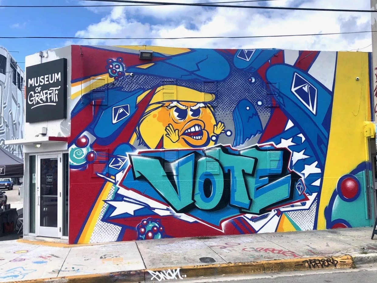 Trump Pops Up as Pac-Man in New Wynwood Mural