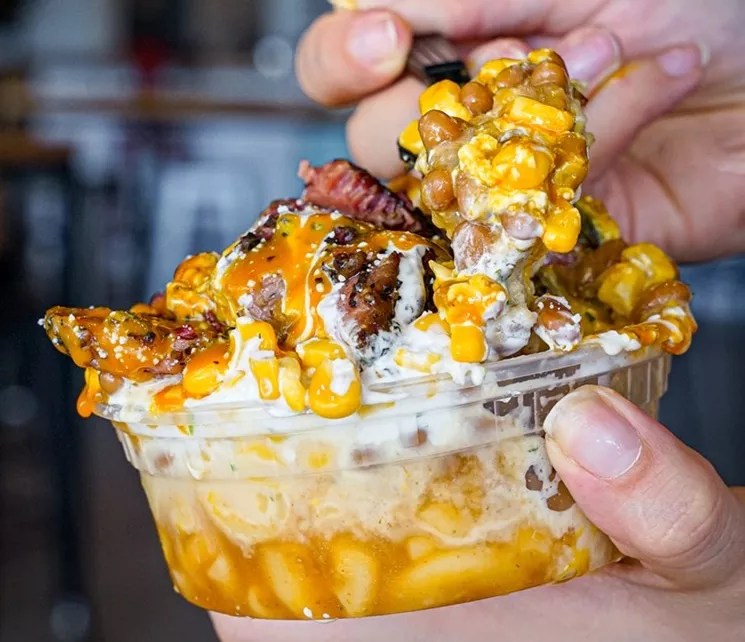 Try the Brisket Sundae at La Traila Barbecue