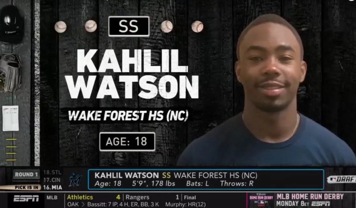 Miami Marlins Select “Dynamic” High School Shortstop Khalil Watson With First-Round Pick