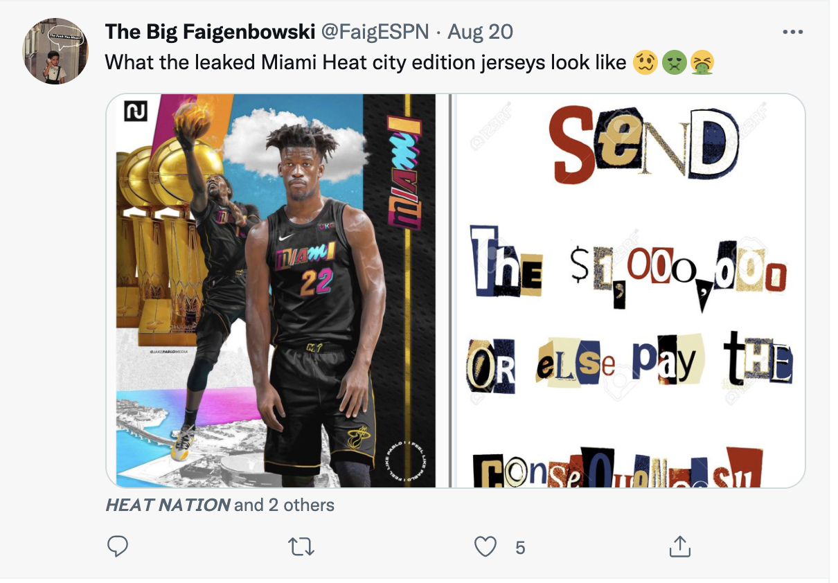 We Really Hope This Isn’t the Miami Heat’s Newest Jersey