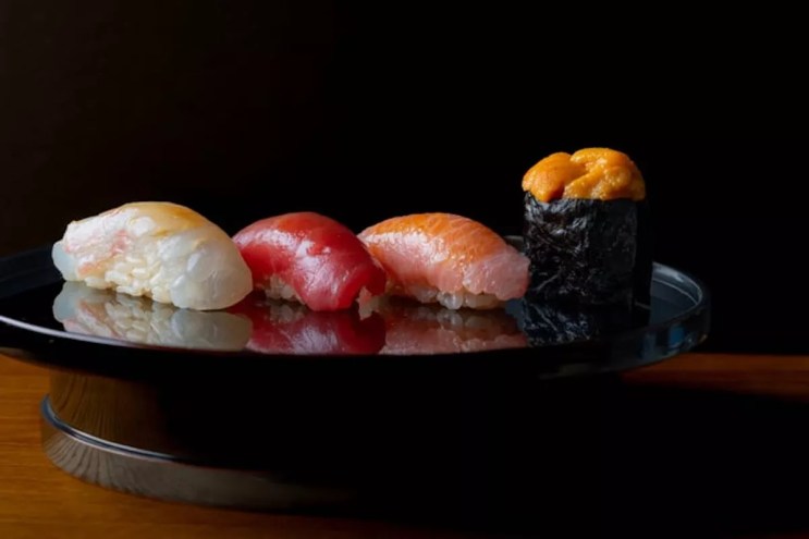 Nigiri on a plate