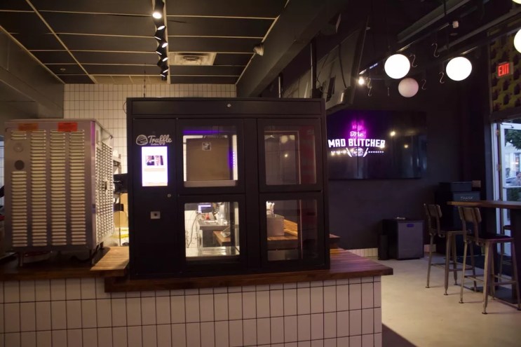 GoBox system sitting on the counter at the Mad Butcher in Miami's Wynwood neighborhood