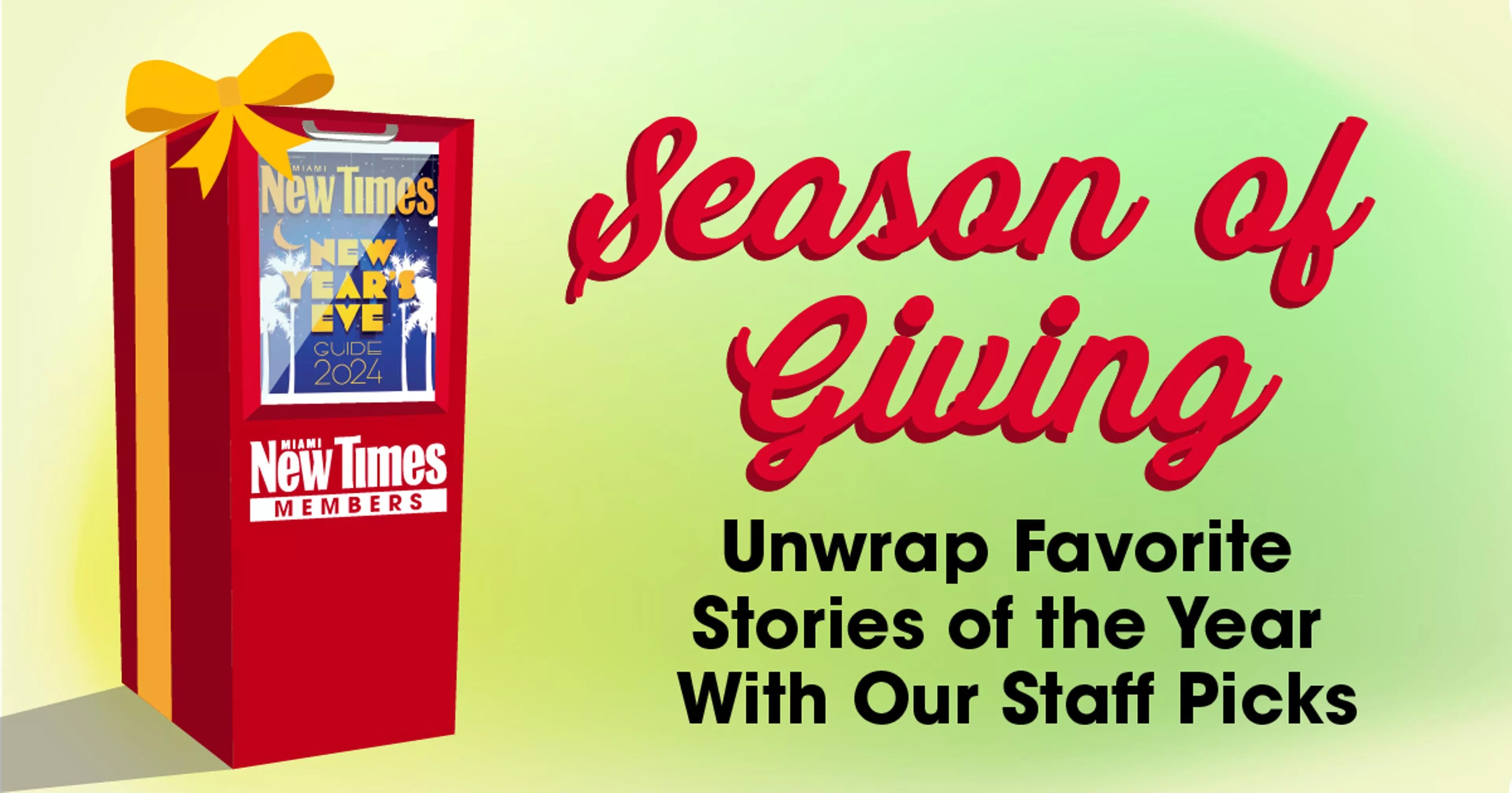 Graphic of a newsstand wrapped in a bow