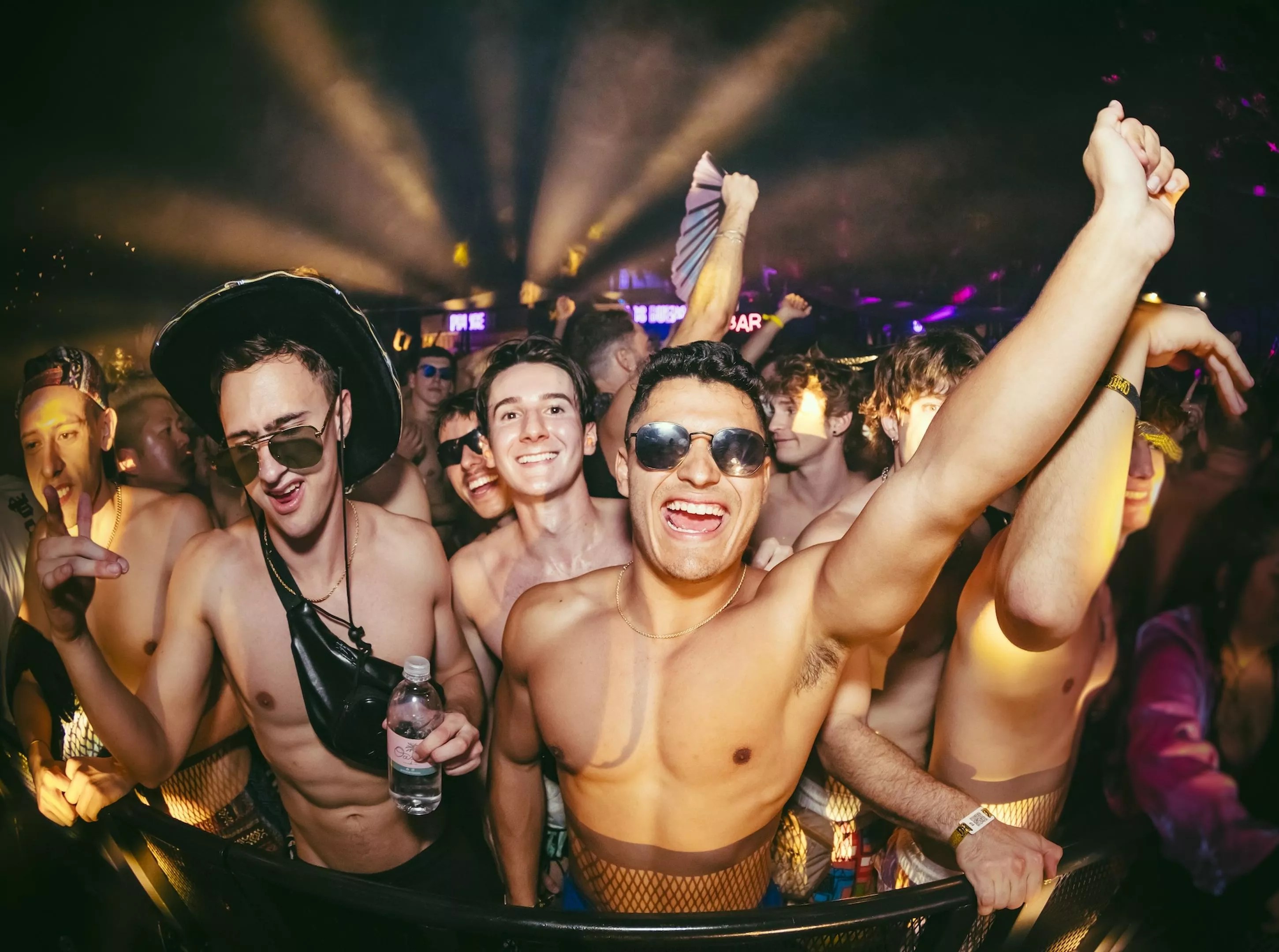 The crowd cheering at Dreamland NYE in Miami