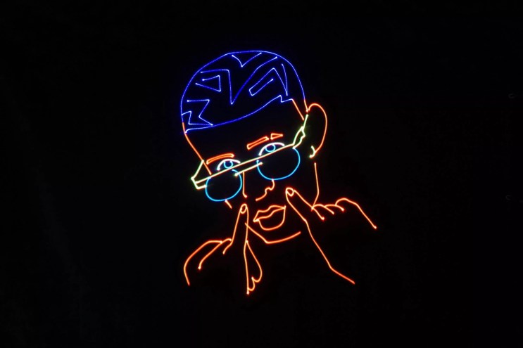 Laser art of Bad Bunny
