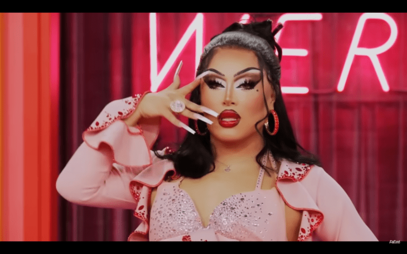 Screengrab of Morphine Love Dion entrance in RuPaul's Drag Race