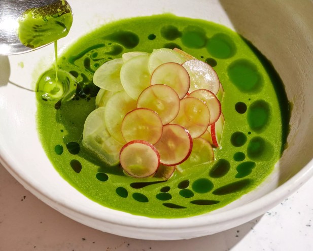 A green dish
