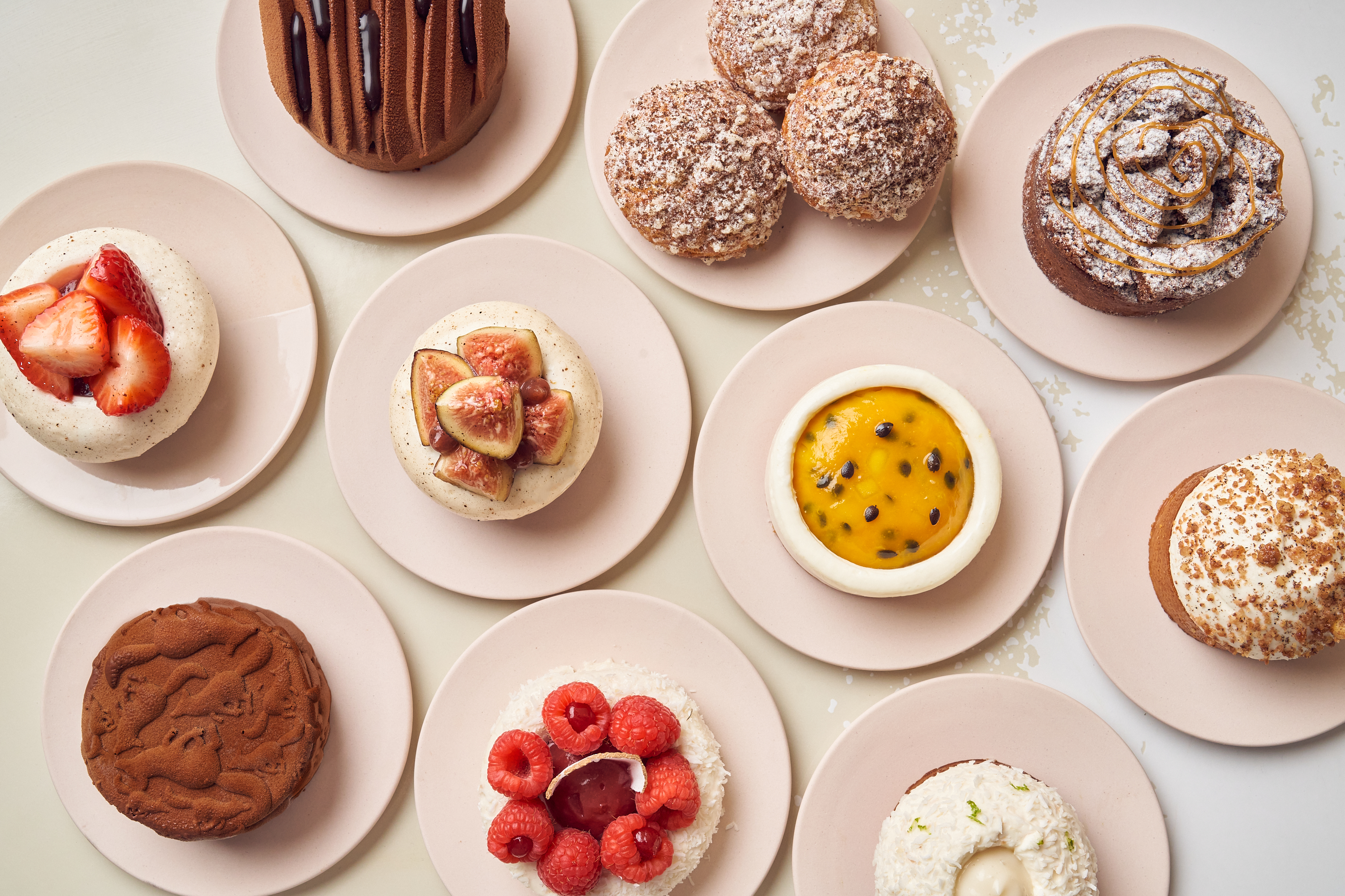 An assortment of dishes on plates