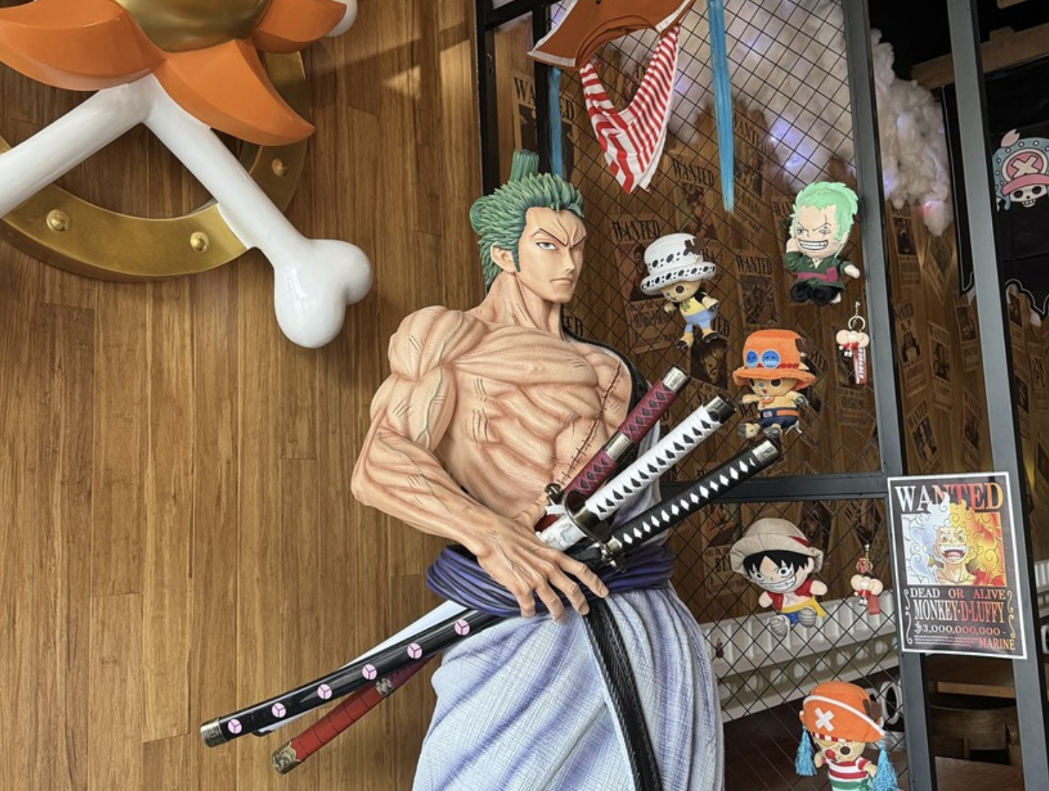 Anime figurines of One Piece characters