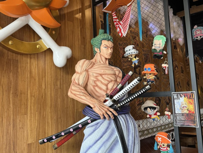 Anime figurines of One Piece characters