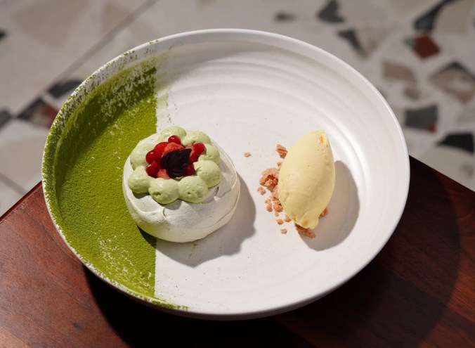 A green dessert