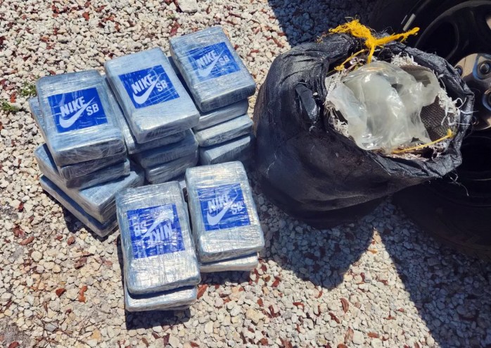 bricks of Nike-branded cocaine found off Key Largo on June 5, 2024