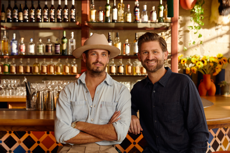 Two men posing for a photo
