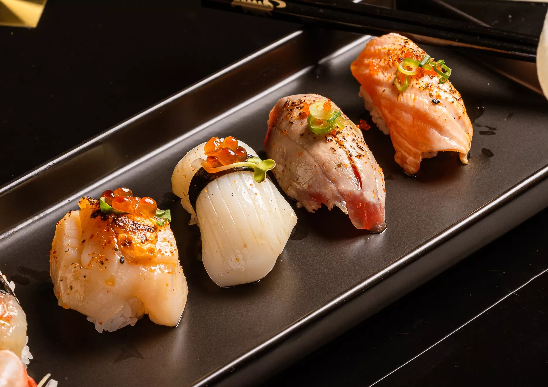 a row of nigiri