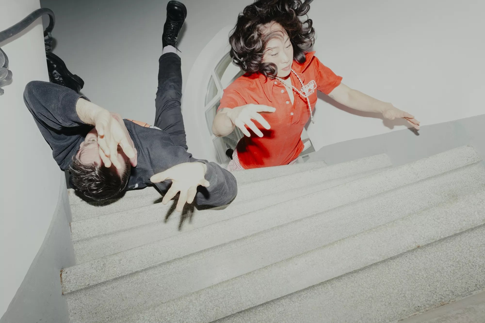 Portrait of Jamie Stewart and Angela Seo of Xiu Xiu