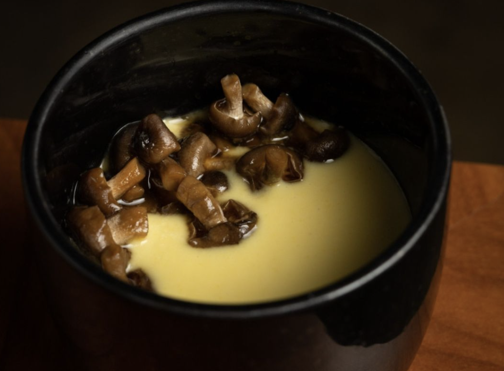 a dish with mushrooms