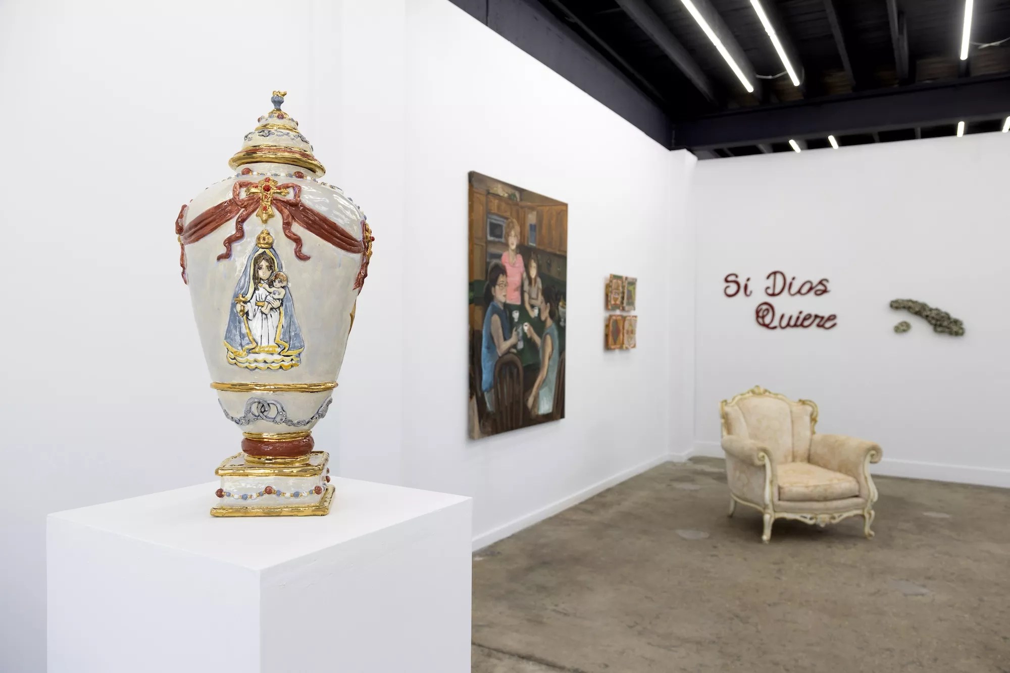 Installation view of "¿Qué Pasa, USA?" at Mahara+Co