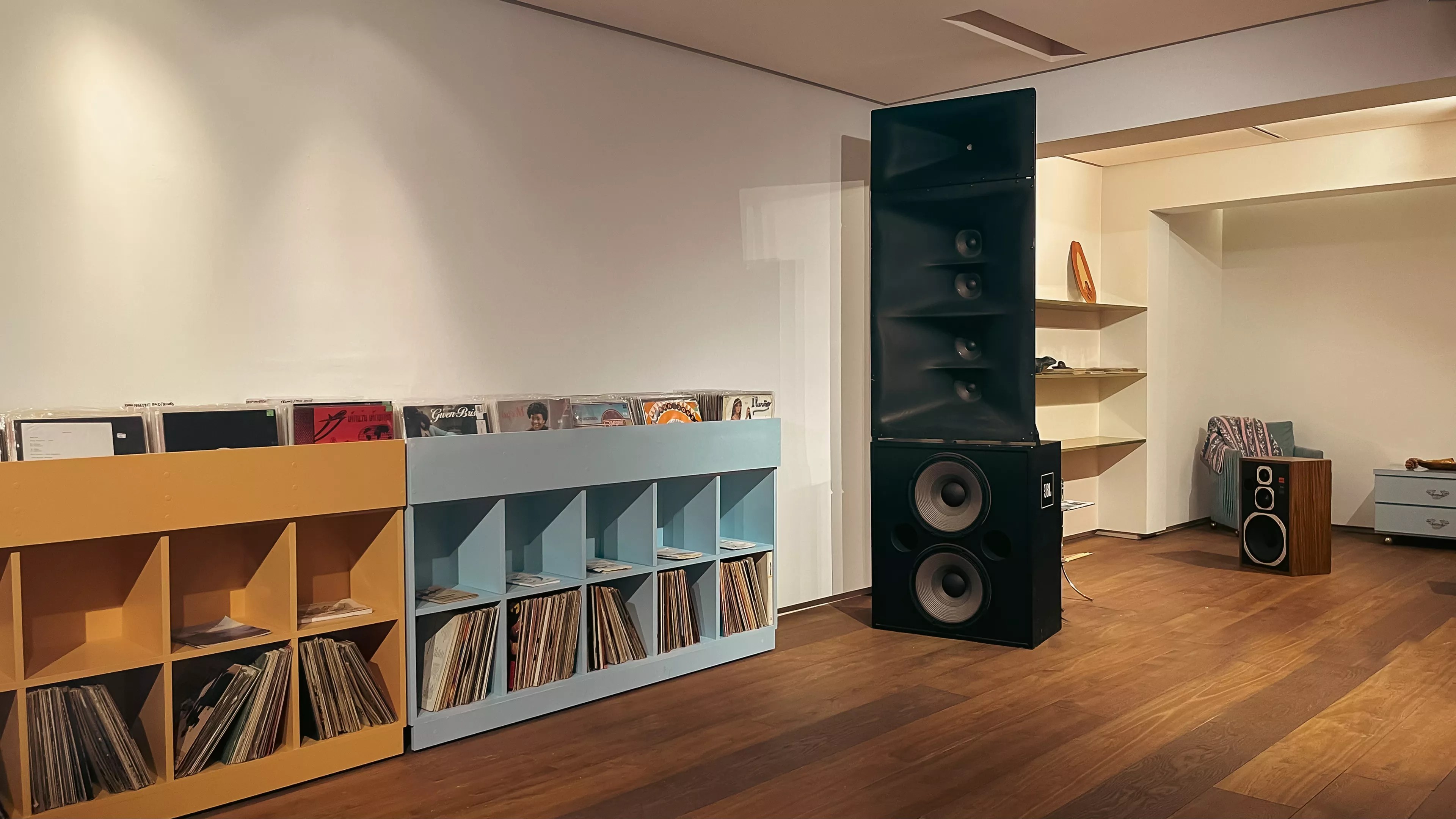 Interior of Terrestrial Funk's record store in Miami's Design District