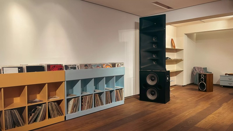 Interior of Terrestrial Funk's record store in Miami's Design District