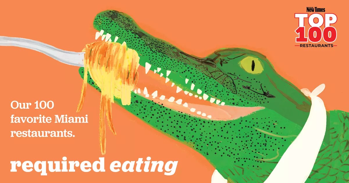 Illustration of an alligator eating spaghetti