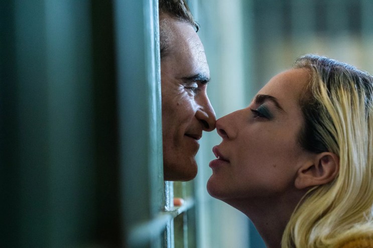 Still of Joaquin Phoenix and Lady Gaga in Joker: Folie à Deux