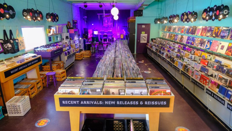 Interior of Sweat Records in Miami