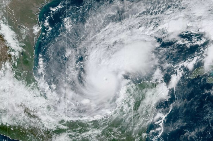 Satellite view of Hurricane Milton