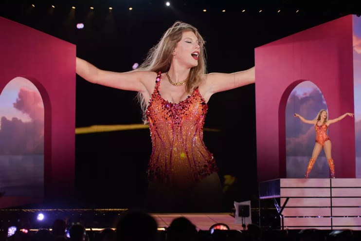 Taylor Swift performs at Hard Rock Stadium in Miami Gardens, Florida, on October 18, 2024