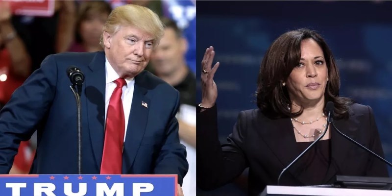Donald Trump and Kamala Harris