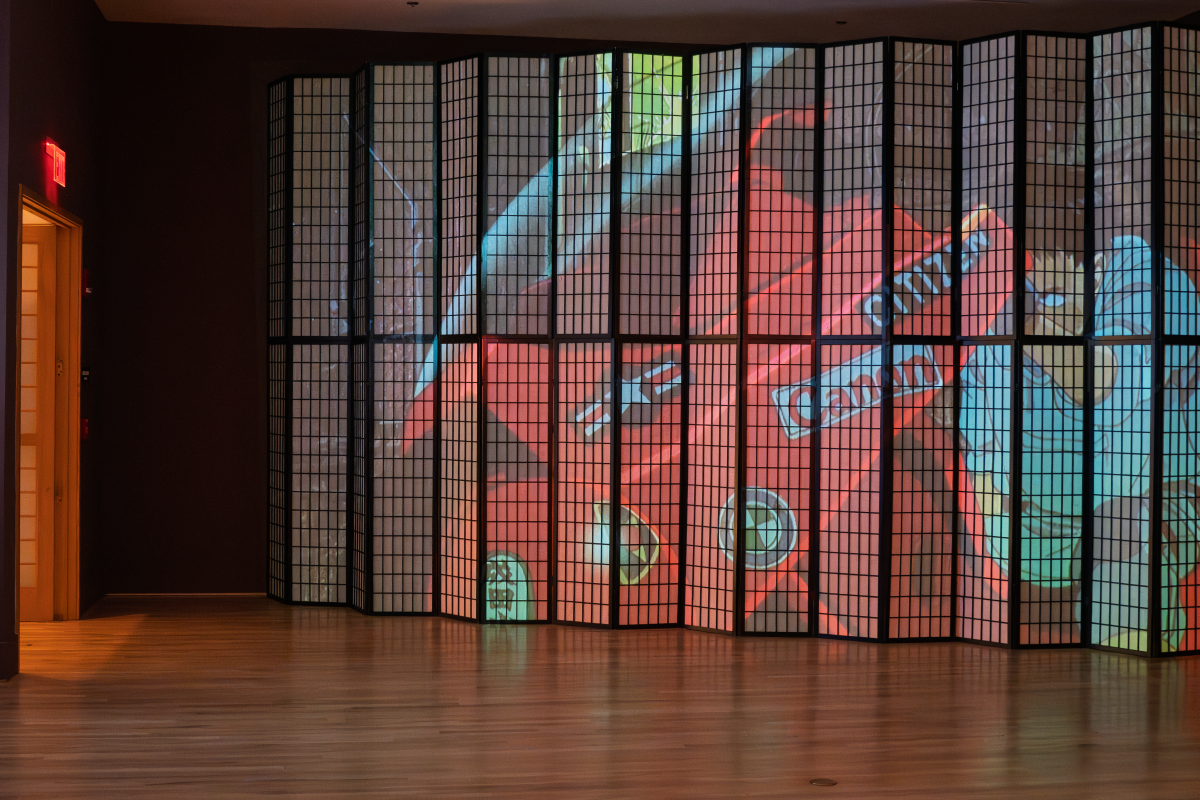 Installation view of "Akira: Architecture of Neo-Tokyo" at the Morikami Museum in Delray Beach