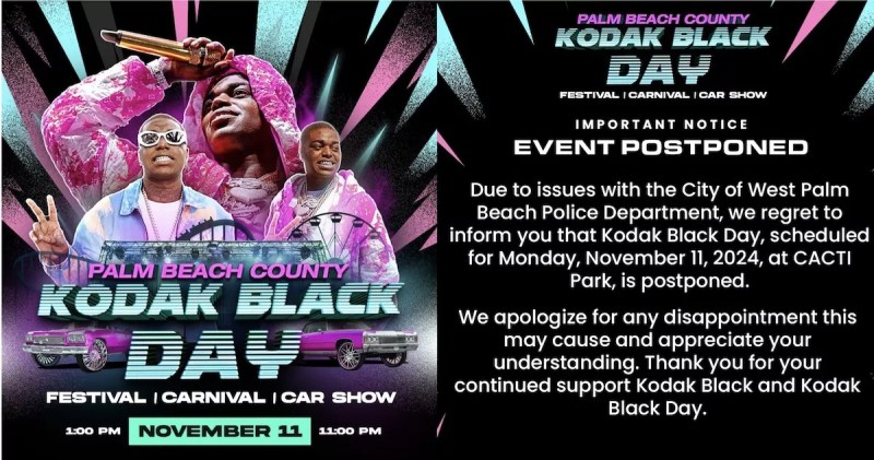online graphic announcing Kodak Black Day