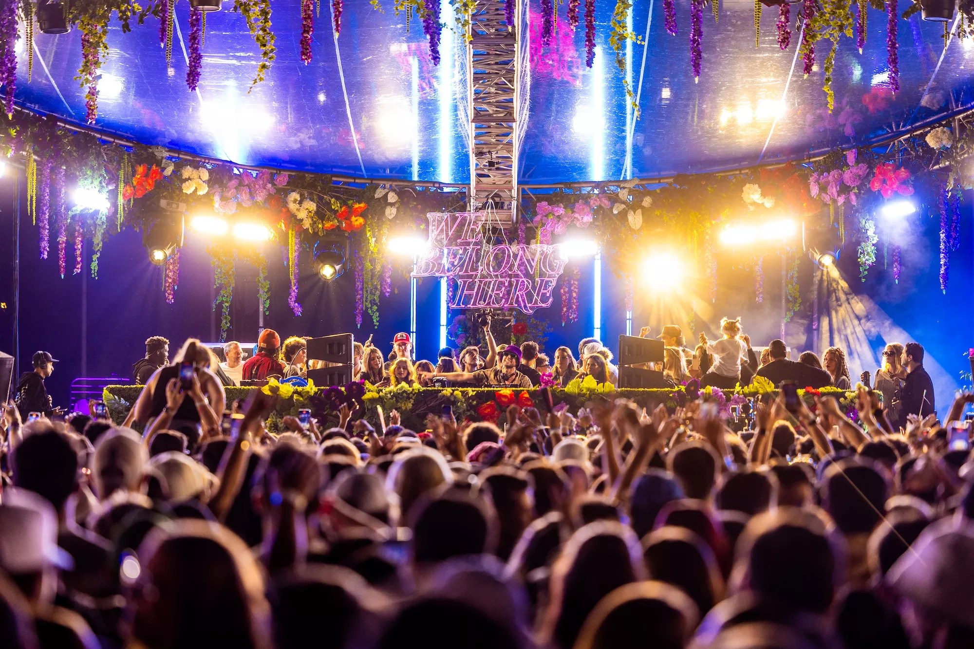 Festivalgoers and stage at We Belong Here in Miami
