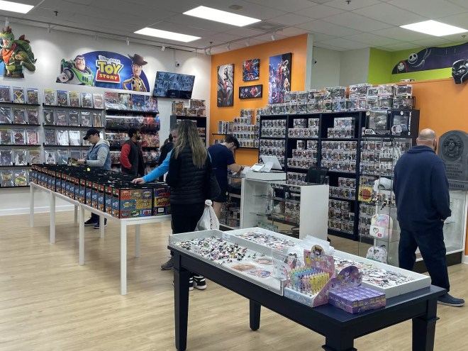 interior of a comic book store